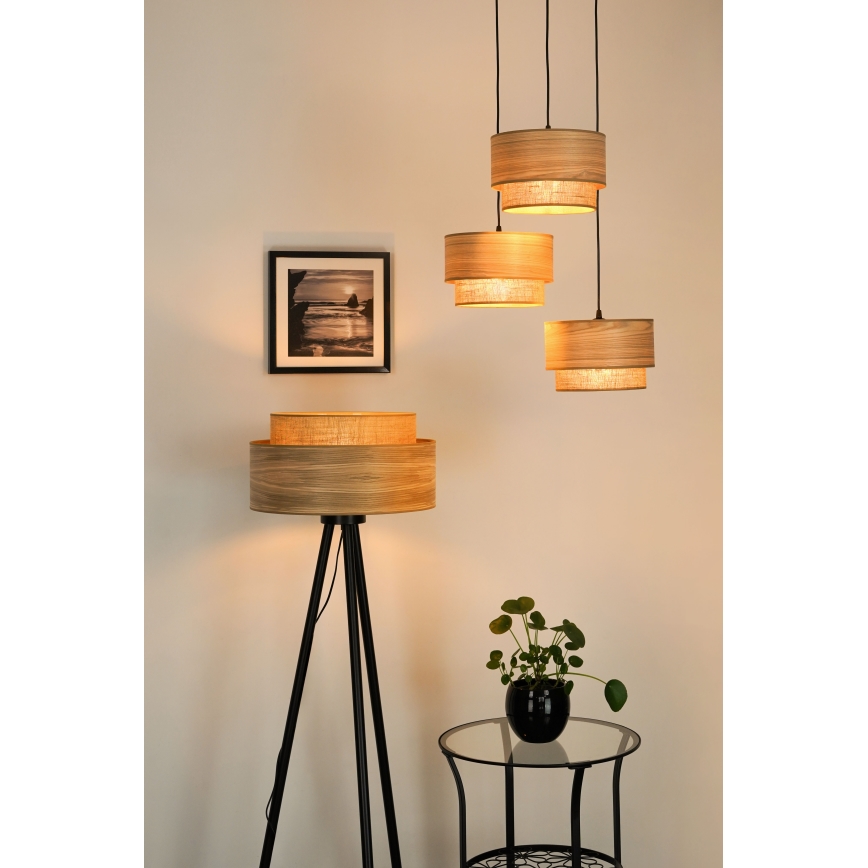 Brilagi - Stojacia lampa MONTANA BOHO 1xE27/15W/230V hnedá/čierna