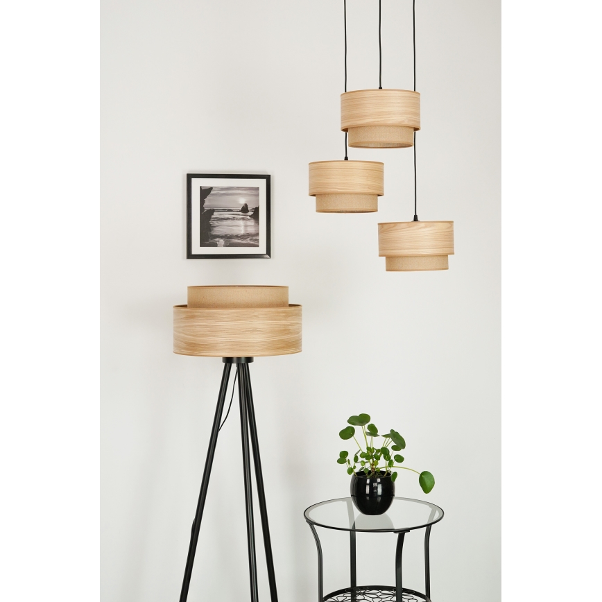 Brilagi - Stojacia lampa MONTANA BOHO 1xE27/15W/230V hnedá/čierna