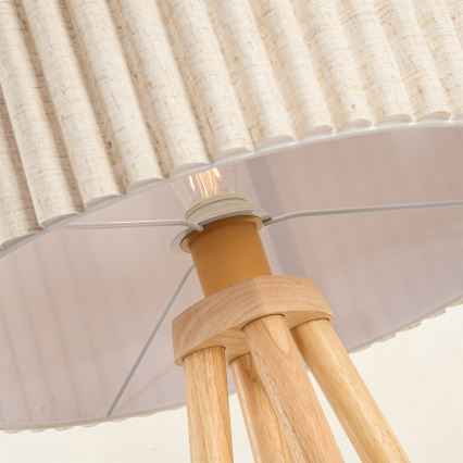 Brilagi - Stojacia lampa NORDIC WAVE 1xE27/15W/230V kaučukovník/ľan