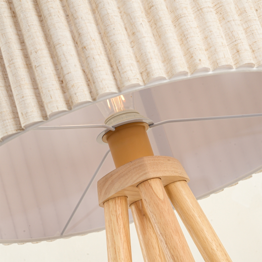 Brilagi - Stojacia lampa NORDIC WAVE 1xE27/15W/230V kaučukovník/ľan