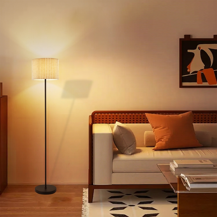 Brilagi - Stojacia lampa NORDIC WAVE 1xE27/15W/230V ľan/čierna