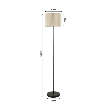 Brilagi - Stojacia lampa NORDIC WAVE 1xE27/15W/230V ľan/čierna