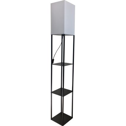 Brilagi - Stojacia lampa s policami GRADUS 1xE27/40W/230V 150 cm čierna/biela