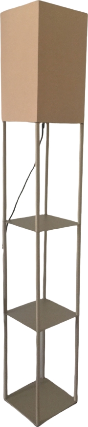 Brilagi - Stojacia lampa s policami GRADUS 1xE27/40W/230V 150 cm šedá/béžová
