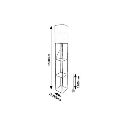 Brilagi - Stojacia lampa s policami GRADUS 1xE27/40W/230V 150 cm šedá/béžová