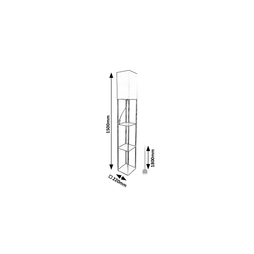 Brilagi - Stojacia lampa s policami GRADUS 1xE27/40W/230V 150 cm šedá/béžová