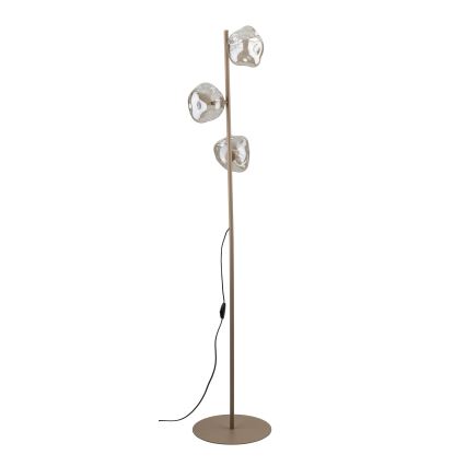 Brilagi - Stojacia lampa VULCANO 3xG9/8W/230V béžová/dymová béžová