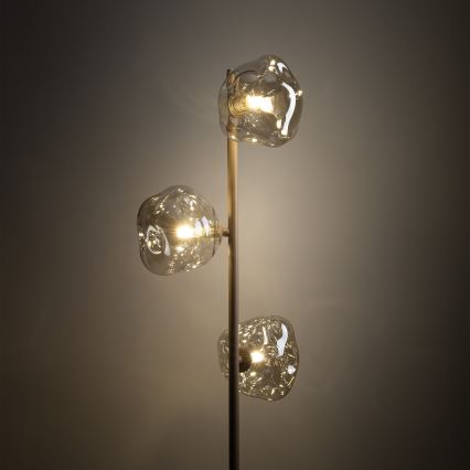 Brilagi - Stojacia lampa VULCANO 3xG9/8W/230V béžová/dymová béžová