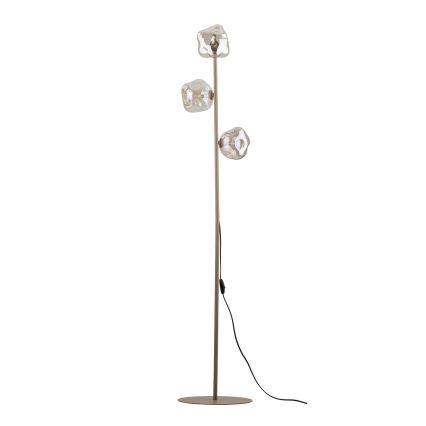 Brilagi - Stojacia lampa VULCANO 3xG9/8W/230V béžová/dymová béžová