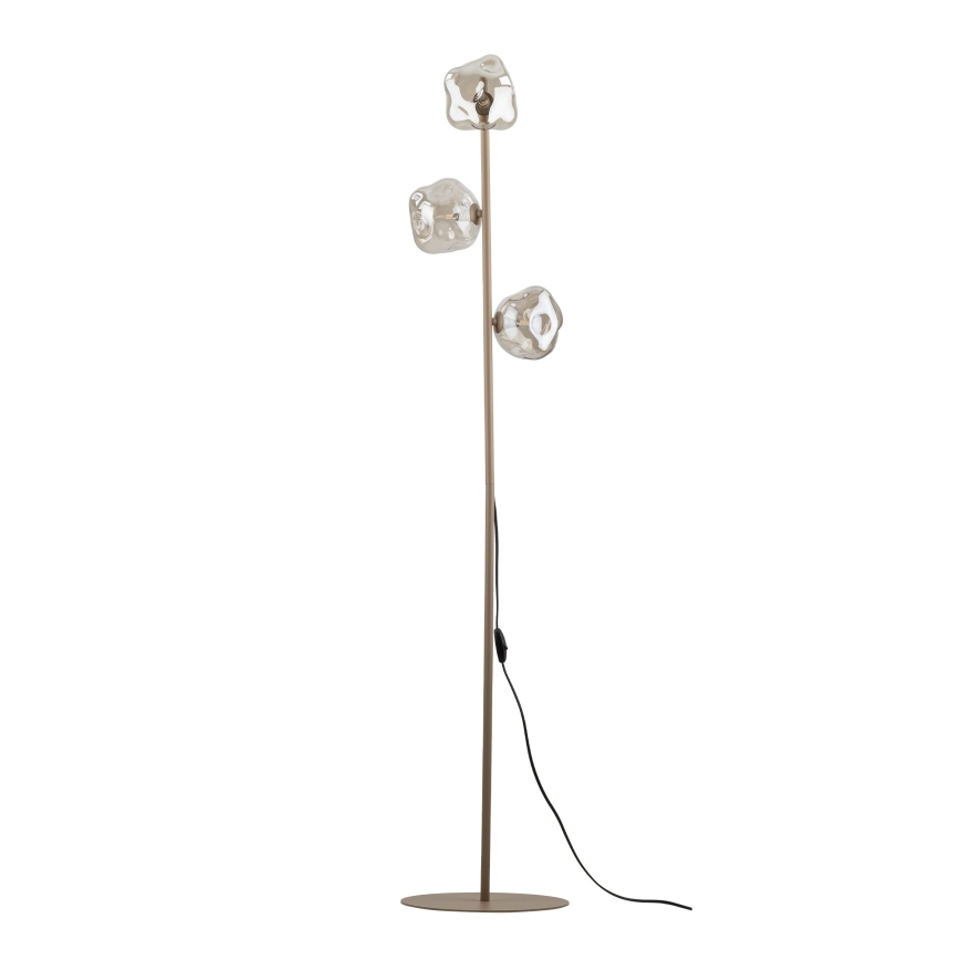 Brilagi - Stojacia lampa VULCANO 3xG9/8W/230V béžová/dymová béžová