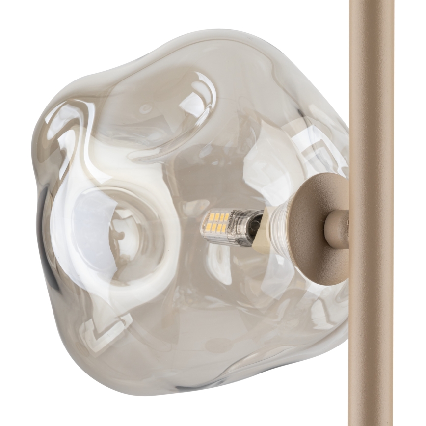 Brilagi - Stojacia lampa VULCANO 3xG9/8W/230V béžová/dymová béžová
