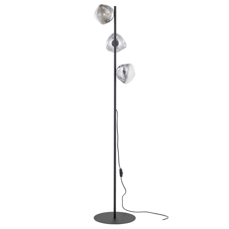 Brilagi - Stojacia lampa VULCANO 3xG9/8W/230V čierna/dymová čierna