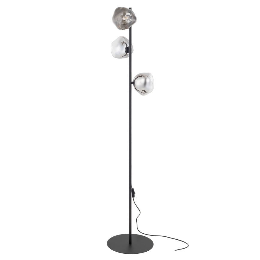Brilagi - Stojacia lampa VULCANO 3xG9/8W/230V čierna/dymová čierna