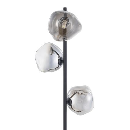 Brilagi - Stojacia lampa VULCANO 3xG9/8W/230V čierna/dymová čierna