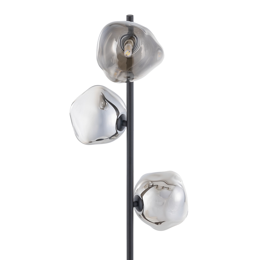 Brilagi - Stojacia lampa VULCANO 3xG9/8W/230V čierna/dymová čierna