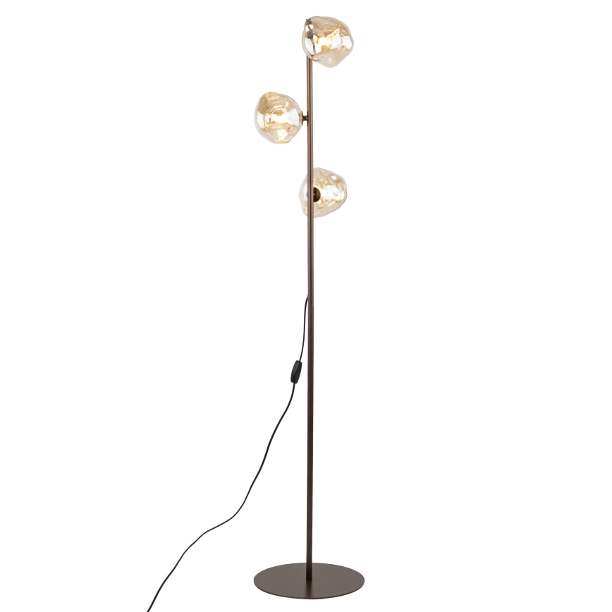 Brilagi - Stojacia lampa VULCANO 3xG9/8W/230V hnedá/zadymená béžová
