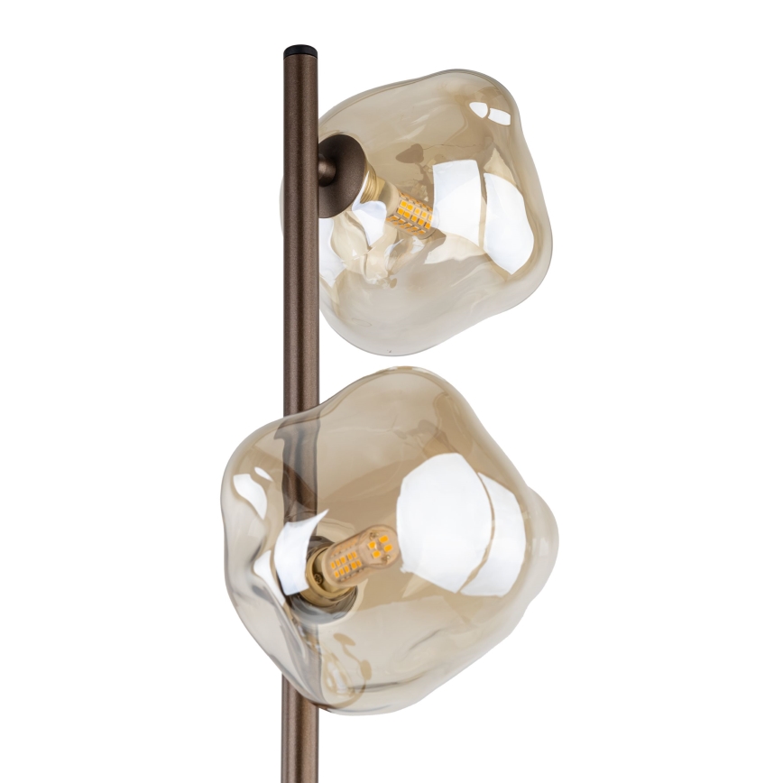 Brilagi - Stojacia lampa VULCANO 3xG9/8W/230V hnedá/zadymená béžová