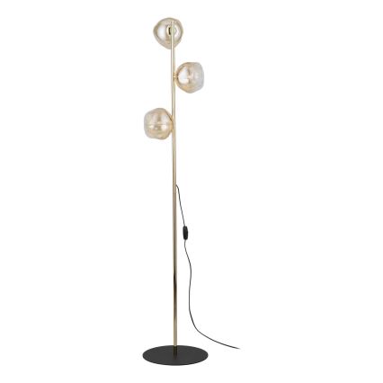 Brilagi - Stojacia lampa VULCANO 3xG9/8W/230V zlatá/dymová béžová