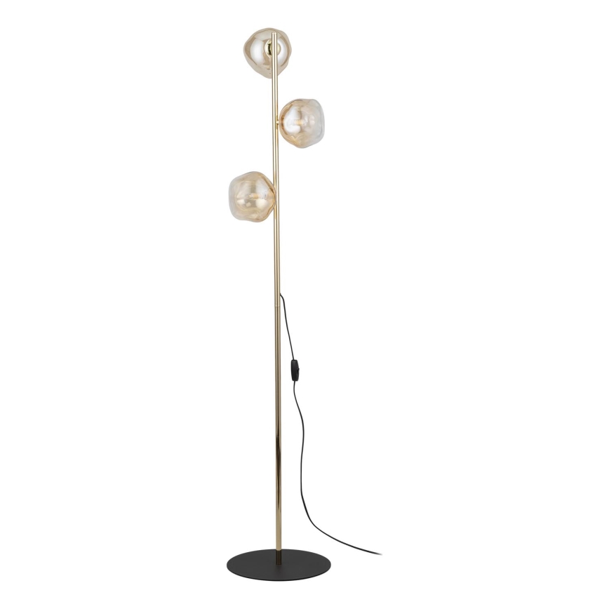 Brilagi - Stojacia lampa VULCANO 3xG9/8W/230V zlatá/dymová béžová