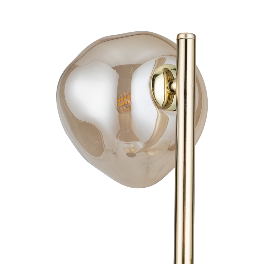Brilagi - Stojacia lampa VULCANO 3xG9/8W/230V zlatá/dymová béžová