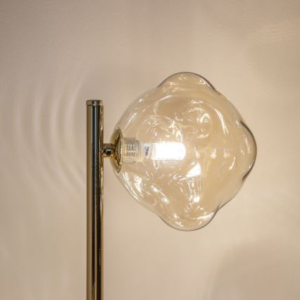 BRILAGI - Stojacia lampa VULCANO 3xG9/8W/230V zlatá/dymová béžová