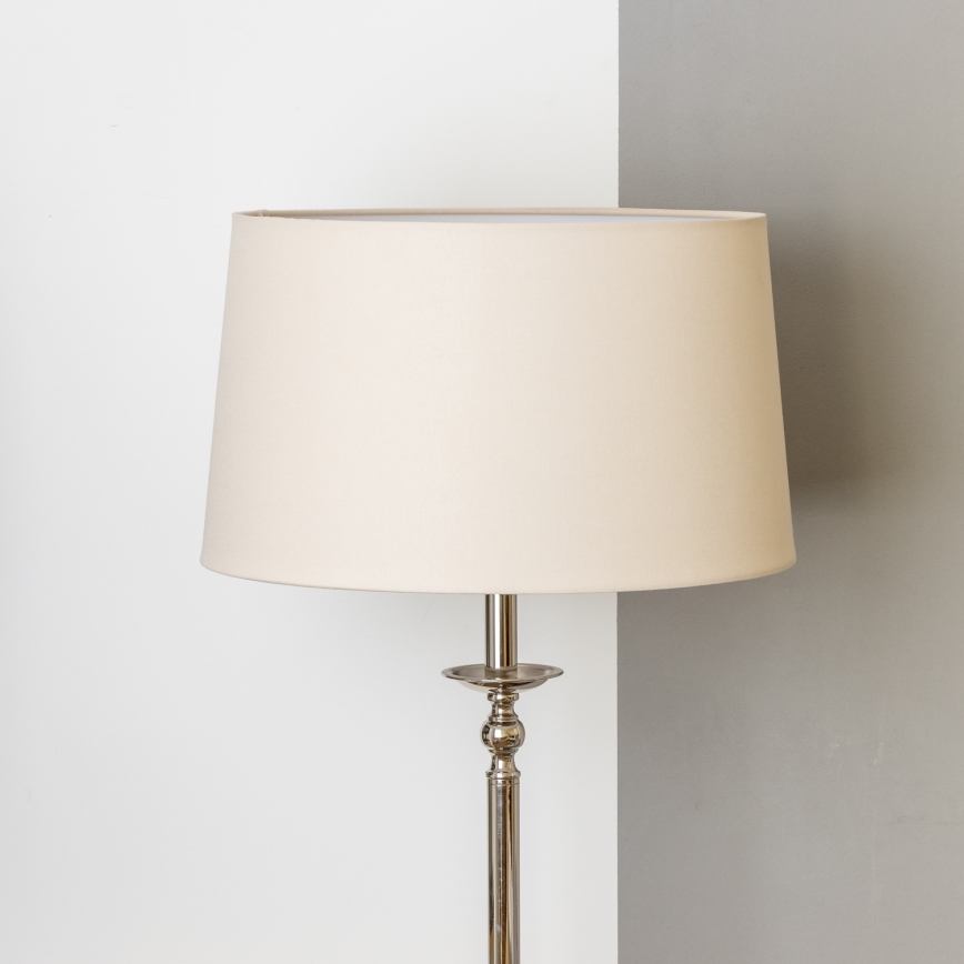 Brilagi - Stojacia LED lampa CERIA 1xE27/60W/230V pr. 45 cm lesklý chróm/béžová