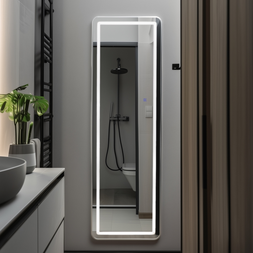 Brilagi - Stojacie zrkadlo BELLEZA LED/42W/230V 160x50 cm IP44 CRI 90 stmievateľné + CCT