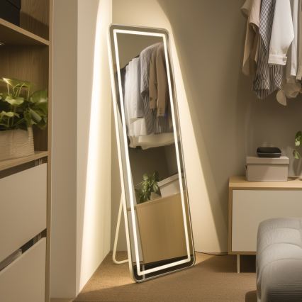 Brilagi - Stojacie zrkadlo BELLEZA LED/42W/230V 160x50 cm IP44 CRI 90 stmievateľné + CCT