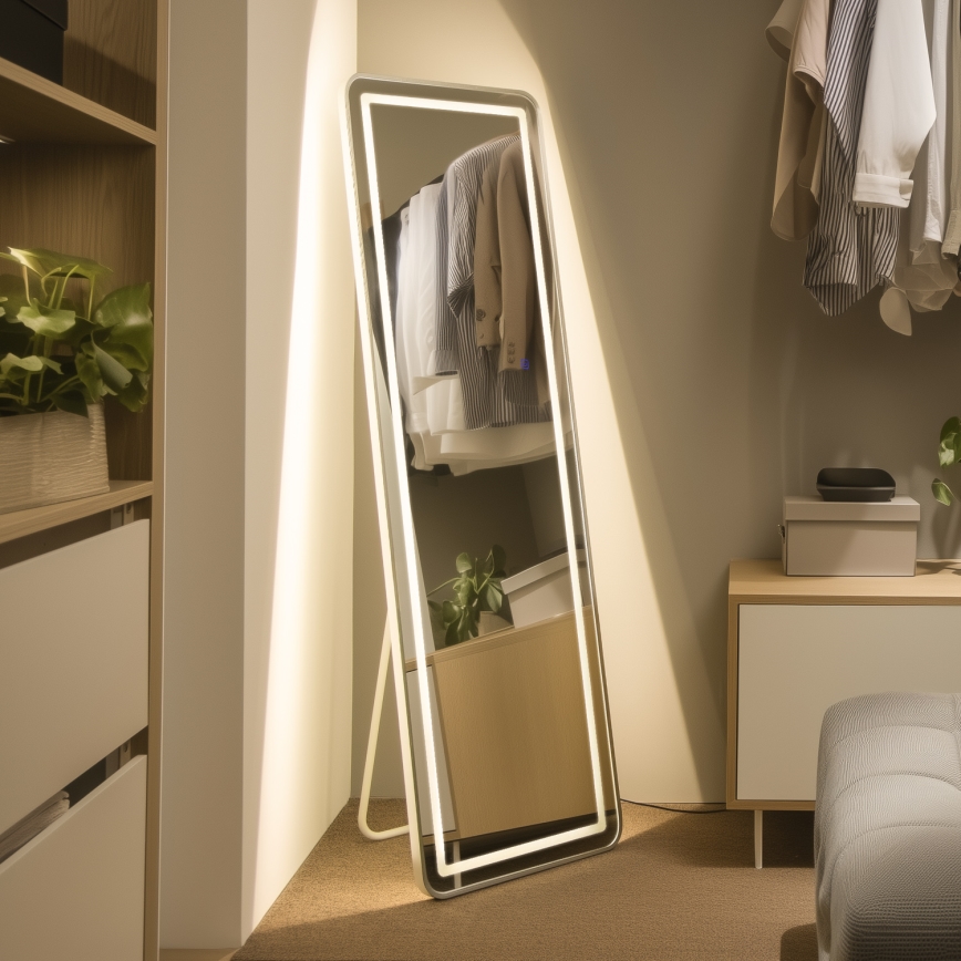 Brilagi - Stojacie zrkadlo BELLEZA LED/42W/230V 160x50 cm IP44 CRI 90 stmievateľné + CCT