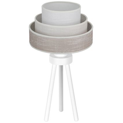 Brilagi - Stolná lampa ALASKA LUNETA 1xE27/15W/230V šedá/krémová