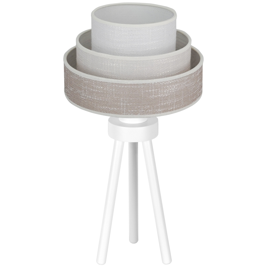 Brilagi - Stolná lampa ALASKA LUNETA 1xE27/15W/230V šedá/krémová