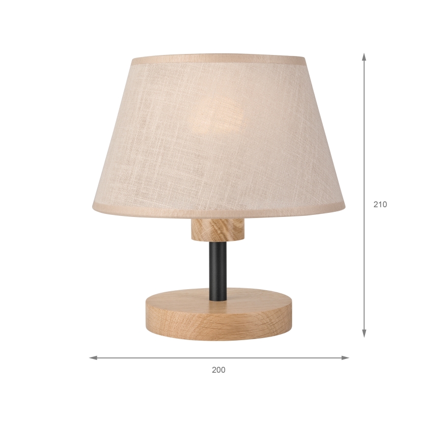 Brilagi - Stolná lampa ANTHONY 1xE27/60W/230V dub/béžová