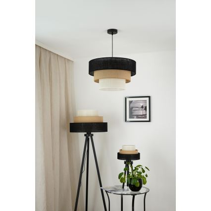 Brilagi - Stolná lampa ASPEN LUNETA 1xE27/15W/230V čierna/béžová/krémová