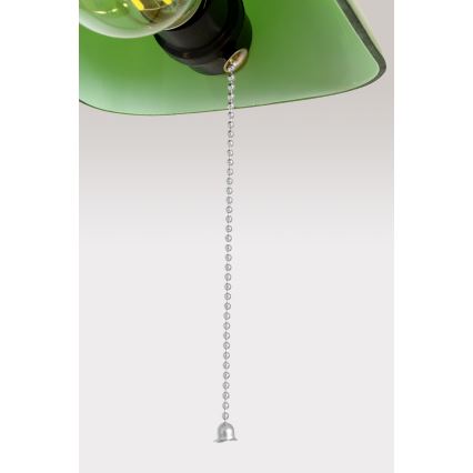 Brilagi - Stolná lampa BANK OFFICE 1xE27/60W/230V čierna/strieborná/zelená
