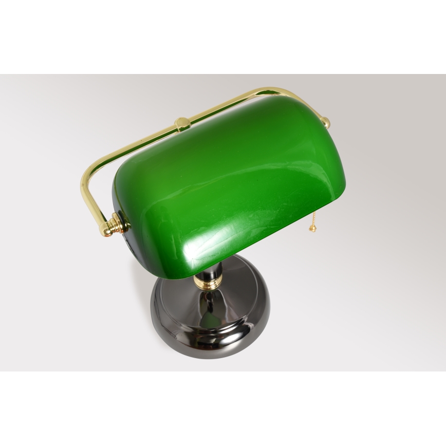 Brilagi - Stolná lampa BANK OFFICE 1xE27/60W/230V čierna/zlatá/zelená