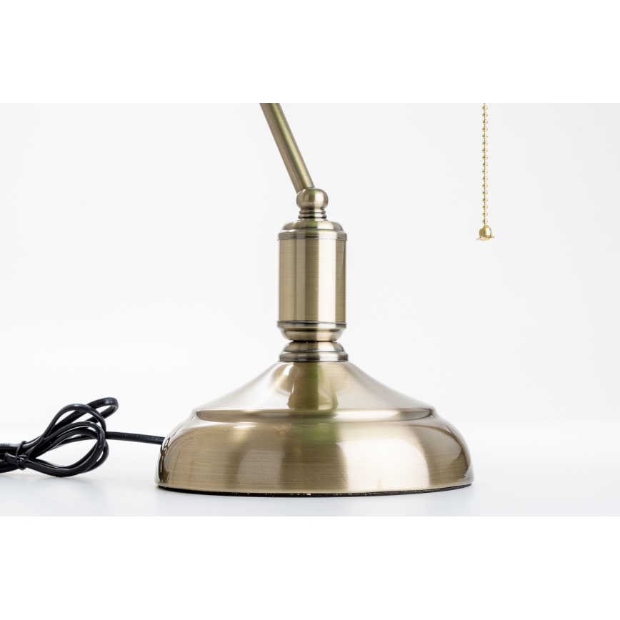 Brilagi - Stolná lampa BANK OFFICE 1xE27/60W/230V mosadz/biela