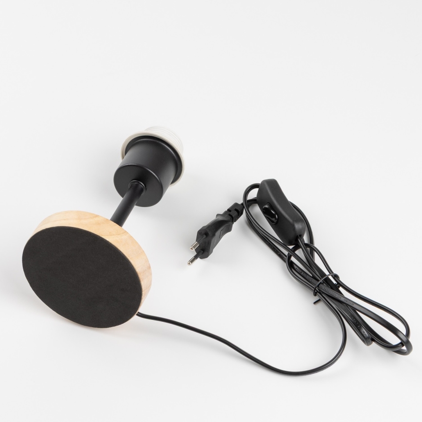 BRILAGI - Detská stolová lampa BOBO WOOD 1xE27/25W/230V dub/čierna/béžová/bodky