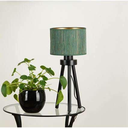 Brilagi - Stolná lampa BOSTON ROLLER 1xE27/15W/230V slama zelená/zlatá