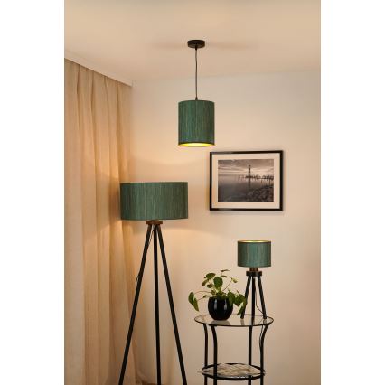Brilagi - Stolná lampa BOSTON ROLLER 1xE27/15W/230V slama zelená/zlatá
