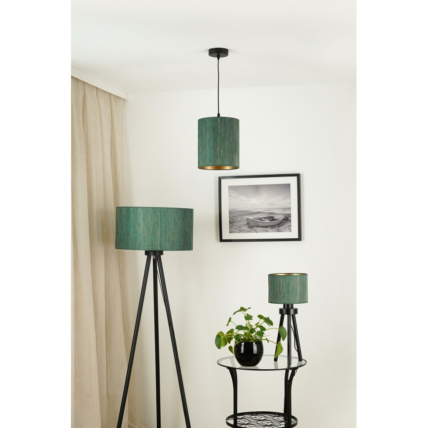 Brilagi - Stolná lampa BOSTON ROLLER 1xE27/15W/230V slama zelená/zlatá