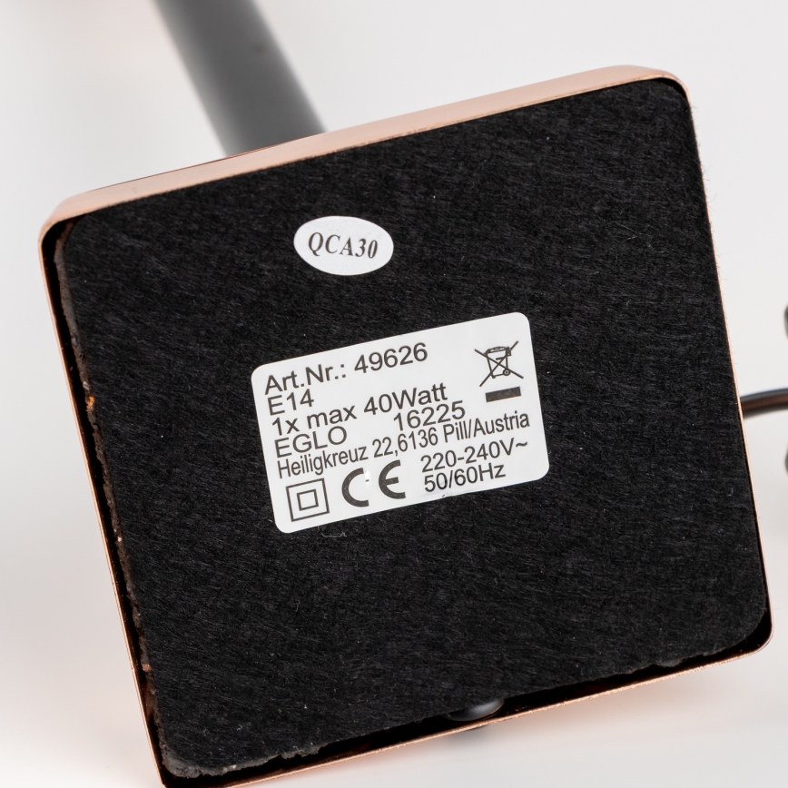 Brilagi - Stolná lampa CERIA 1xE14/40W/230V priemer 25 cm medená/biela