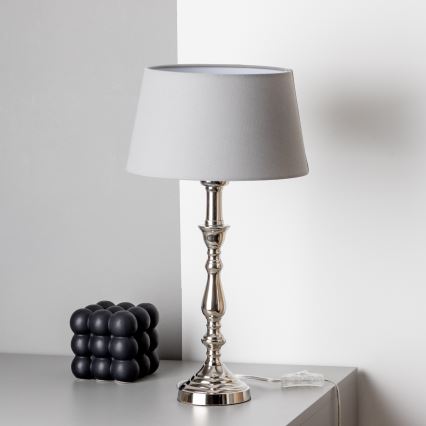 Brilagi - Stolná lampa CERIA 1xE27/60W/230V lesklý chróm/sivá