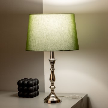 Brilagi - Stolná lampa CERIA 1xE27/60W/230V lesklý chróm/zelená