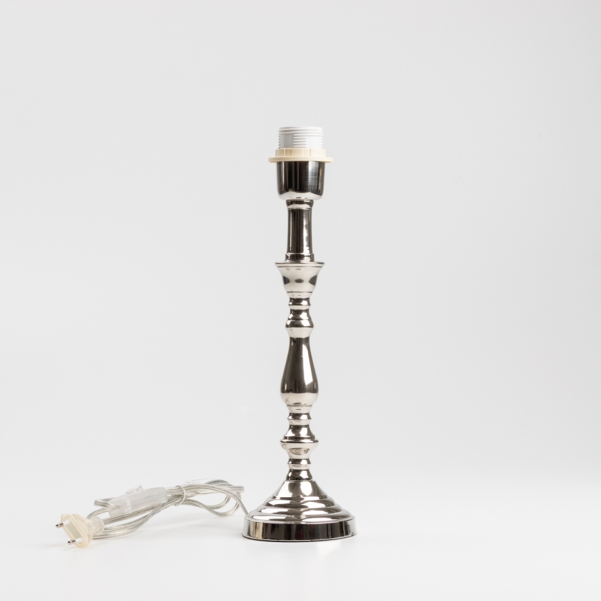 Brilagi - Stolná lampa CERIA 1xE27/60W/230V pr. 30 cm lesklý chróm/biela