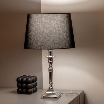 BRILAGI - Stolná lampa CERIA 1xE27/60W/230V pr. 30 cm strieborná/čierna