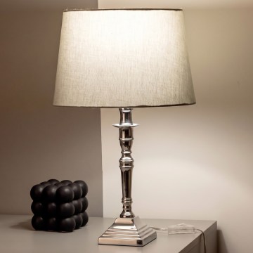 BRILAGI - Stolná lampa CERIA 1xE27/60W/230V pr. 30 cm strieborná/sivá