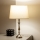 Brilagi - Stolná lampa CERIA 1xE27/60W/230V Ø 30 cm lesklý chróm/béžová