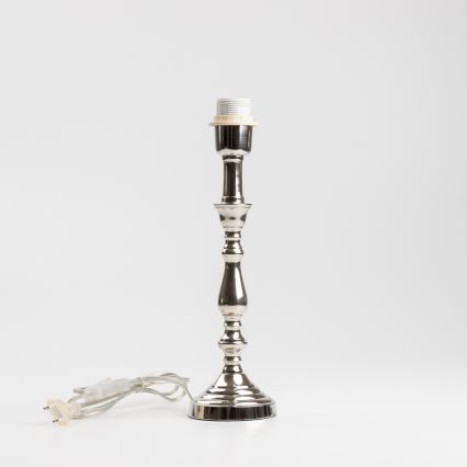 Brilagi - Stolná lampa CERIA 1xE27/60W/230V Ø 30 cm lesklý chróm/béžová