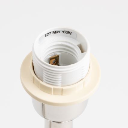 Brilagi - Stolná lampa CERIA 1xE27/60W/230V Ø 30 cm lesklý chróm/béžová