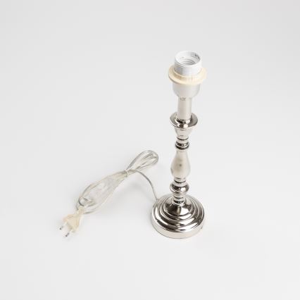 Brilagi - Stolná lampa CERIA 1xE27/60W/230V Ø 30 cm lesklý chróm/béžová